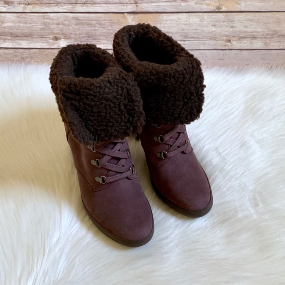 Timberland Purple Camdale Fleece Fold Down Boots - Picture 4 of 6